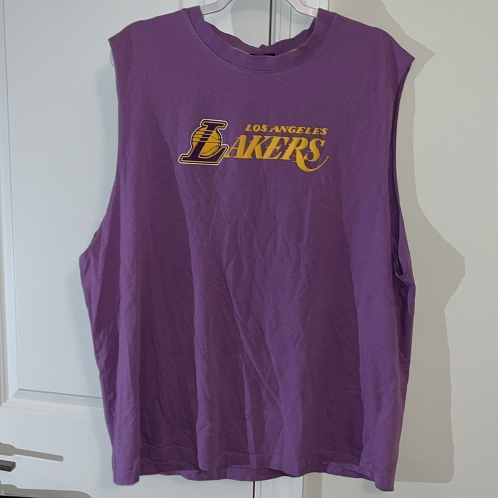 Purple LA Lakers vintage style tank basketball sleeveless T-shirt 2XL